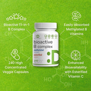 Deal Supplement Bioactive B Complex Supports increased energy levels & Nervous system health 240 Veg Caps
