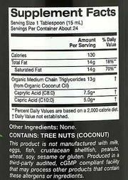 California Gold Nutrition MCT Oil Certified Organic Coconut Oil - Natural, Healthy Energy & Keto Diet 24servings 355 ml