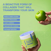 Health Nag Bioactive Collagen Jelly Better Absorption & Highest Quality Promotes Healthy Joints, Youthful Skin Elasticity & Stronger, Healthier Hair Green Apple 400g