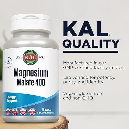 Kal Magnesium Malate (400) 90 Tablets