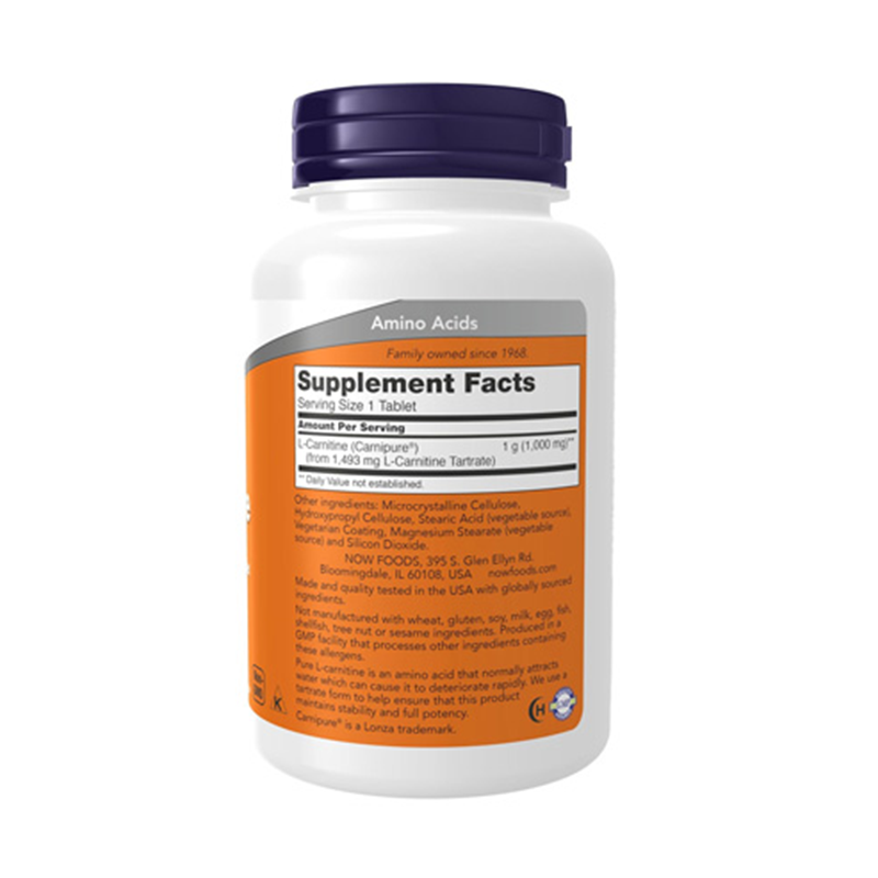 Now Foods L-Carnitine 1000 mg 50 tablets