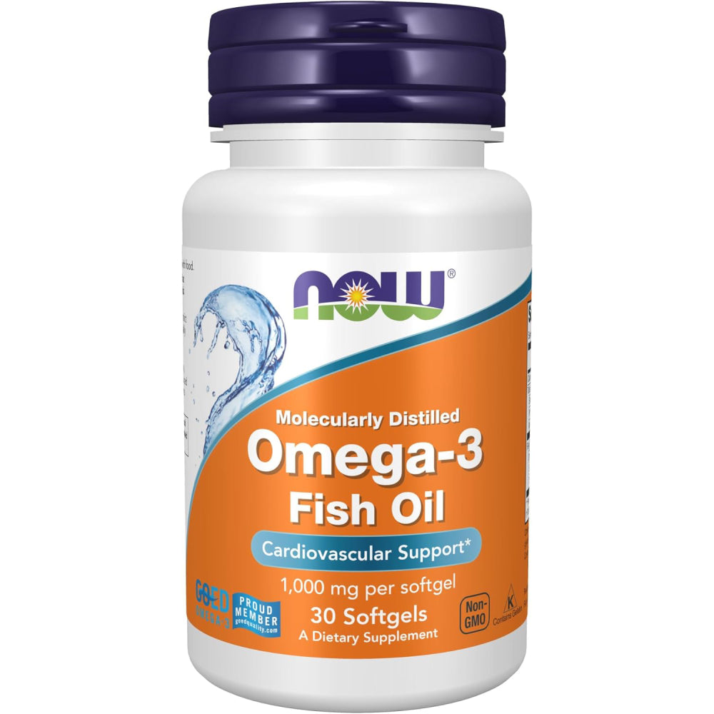 Now Foods Omega-3 Fish Oil 1000 mg 30 Softgels