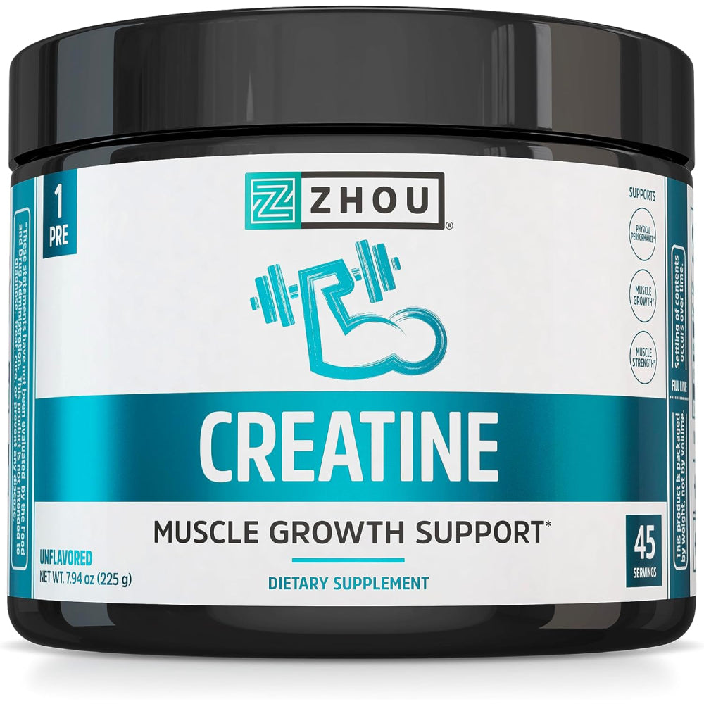 Zhou Creatine muscle growth support 225 grams 45 servings