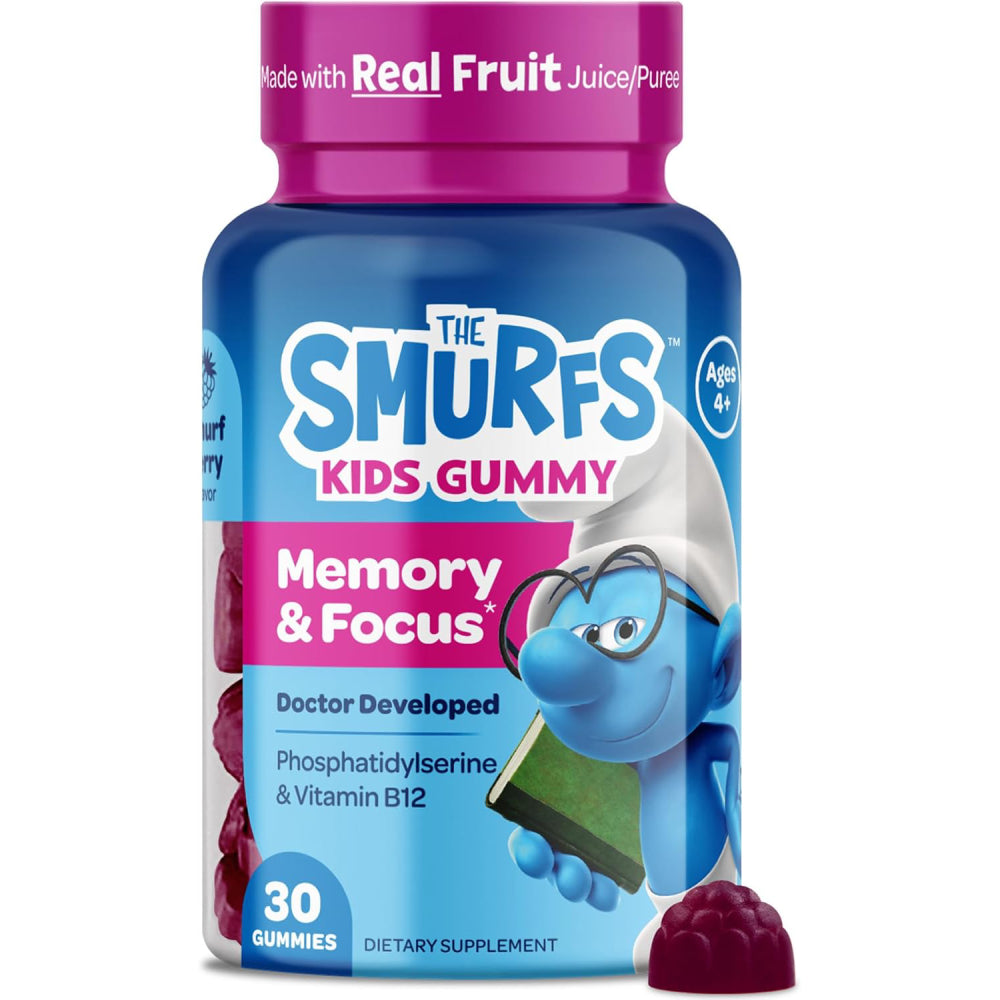 '+The Smurfs Memory & Focus 30 Gummies ages 4