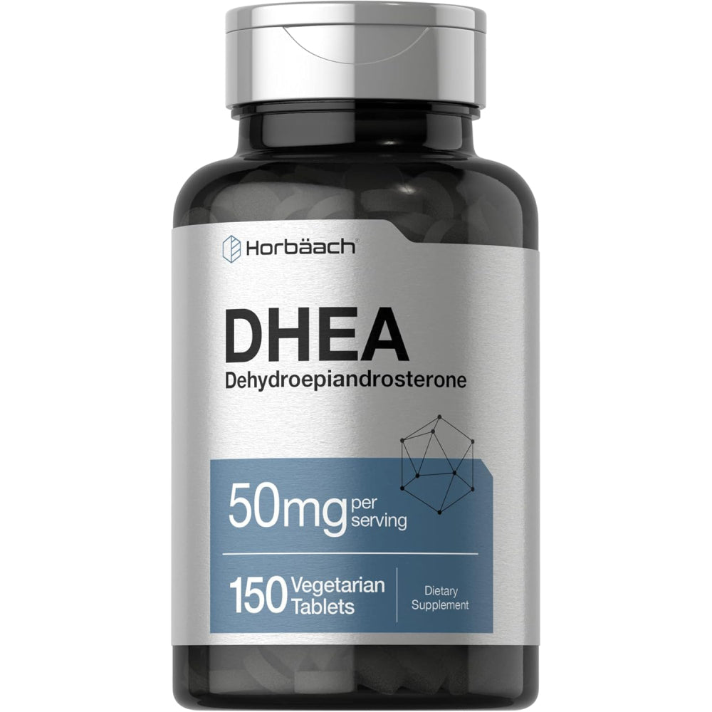 Horbaach DHEA 50mg Supports Hormonal Balance & Increases Energy 150 Vegetarian Tablet