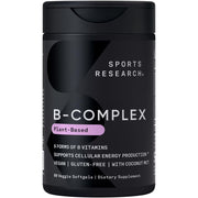 Sports Research sr vitamin B Complex Natural Energy Boost & Nervous System Support 60 Veg Caps