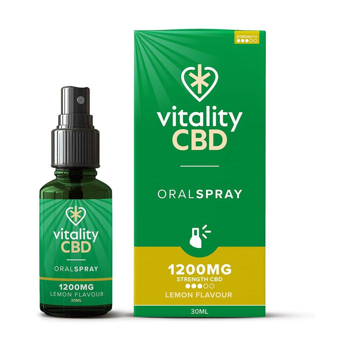 Vitality CBD oral SPRAY 1200mg Lemon flavor Promotes Relaxation and Calm 30ml