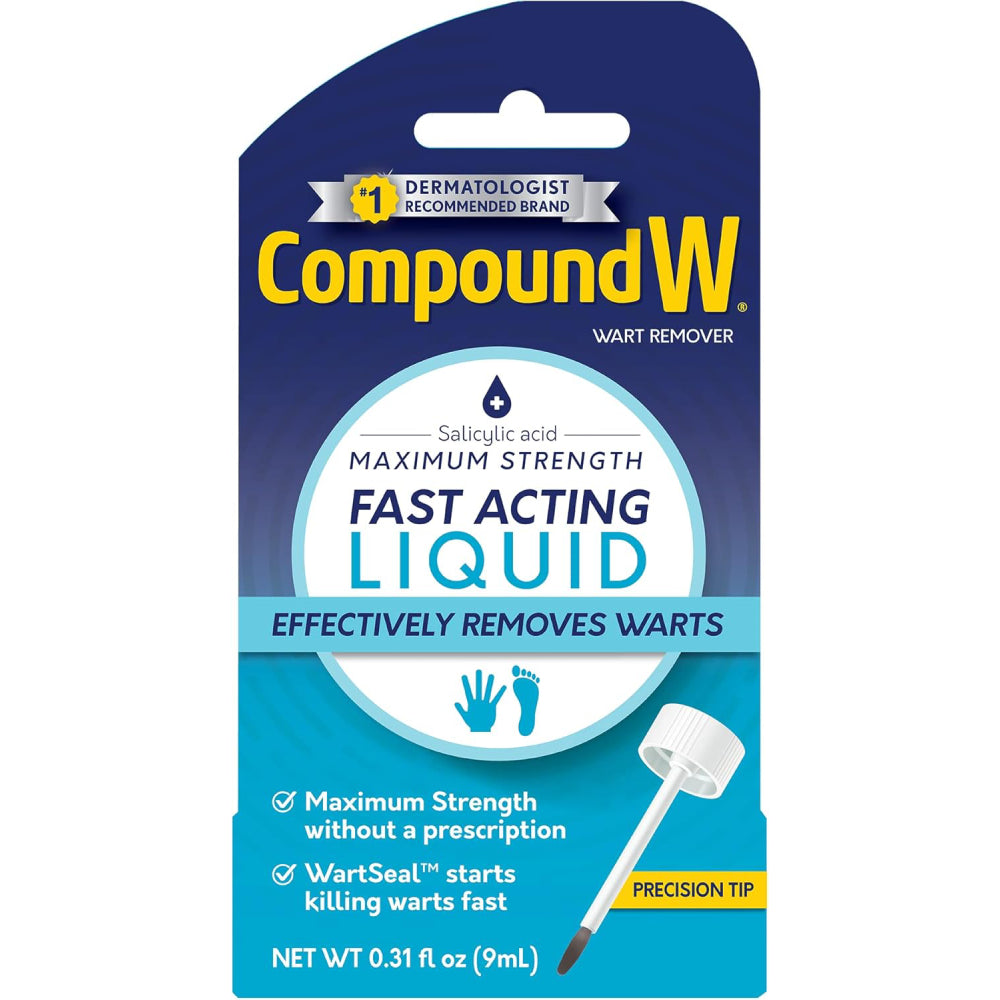 Compound W Salicylic acid Maximum Strength Fast acting Liquid Effectively Removes Warts 9ml