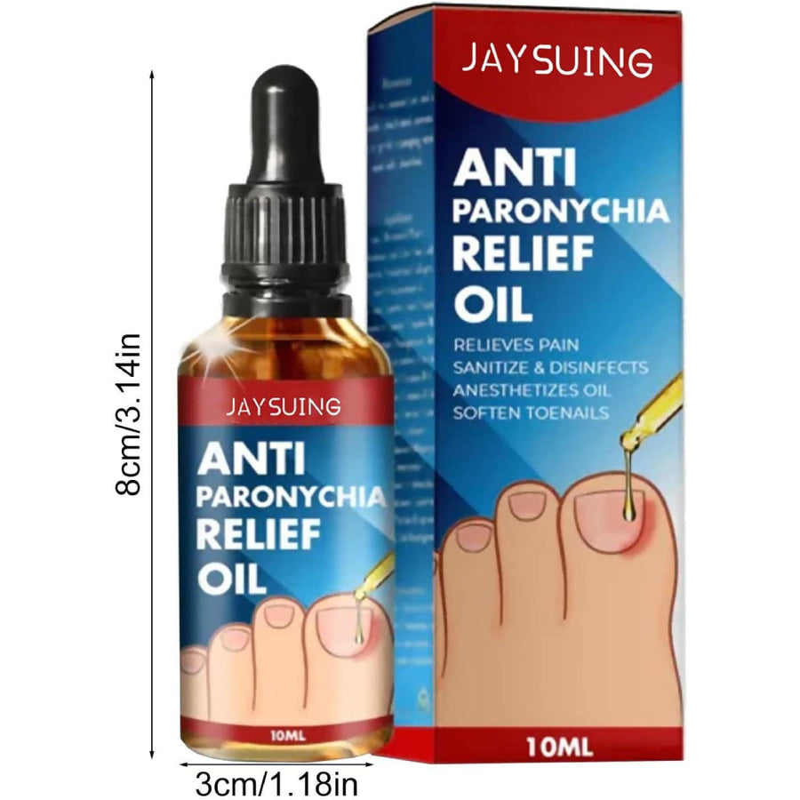 Jaysuing Anti Paronychia Relief Oil for Soothing Inflammation and Alleviate Pain Quickly, Promoting Healing and Improving Nail Health 10ml