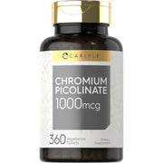 Carlyle Chromium Picolinate Supports Healthy Blood Sugar Levels & Enhances Metabloism 1000mcg 360 Veg Caps