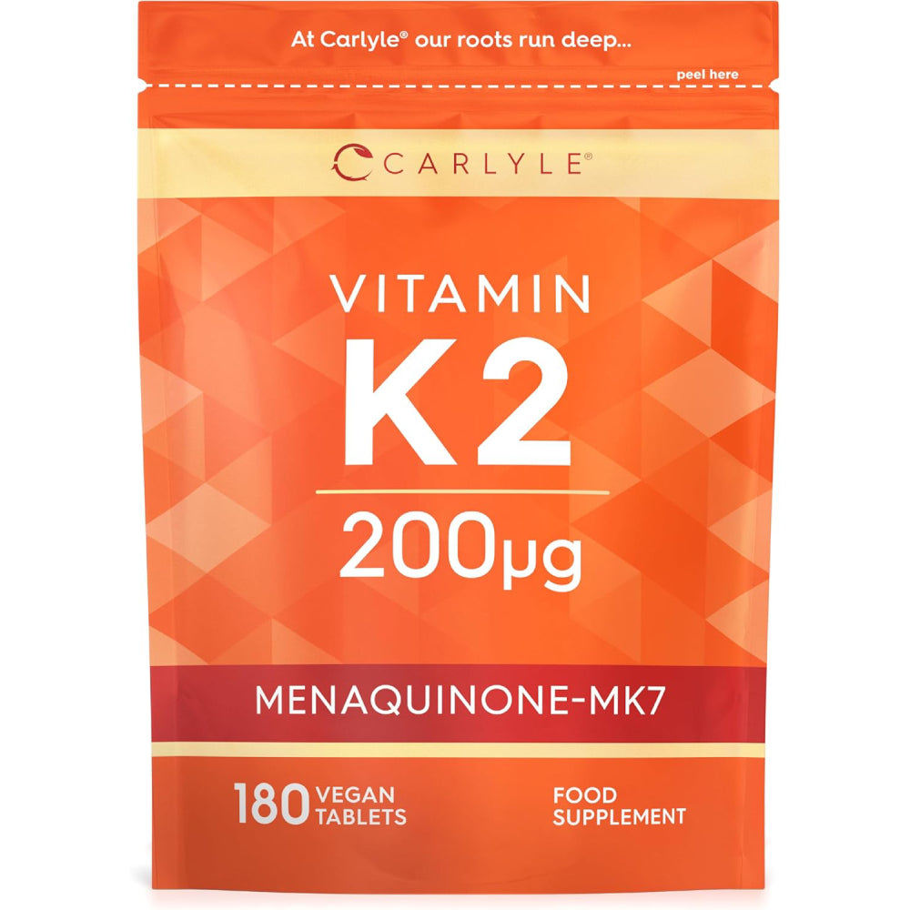 Carlyle Vitamin K2 200mcg Bone, Heart & Artery Health 180 Veg Caps