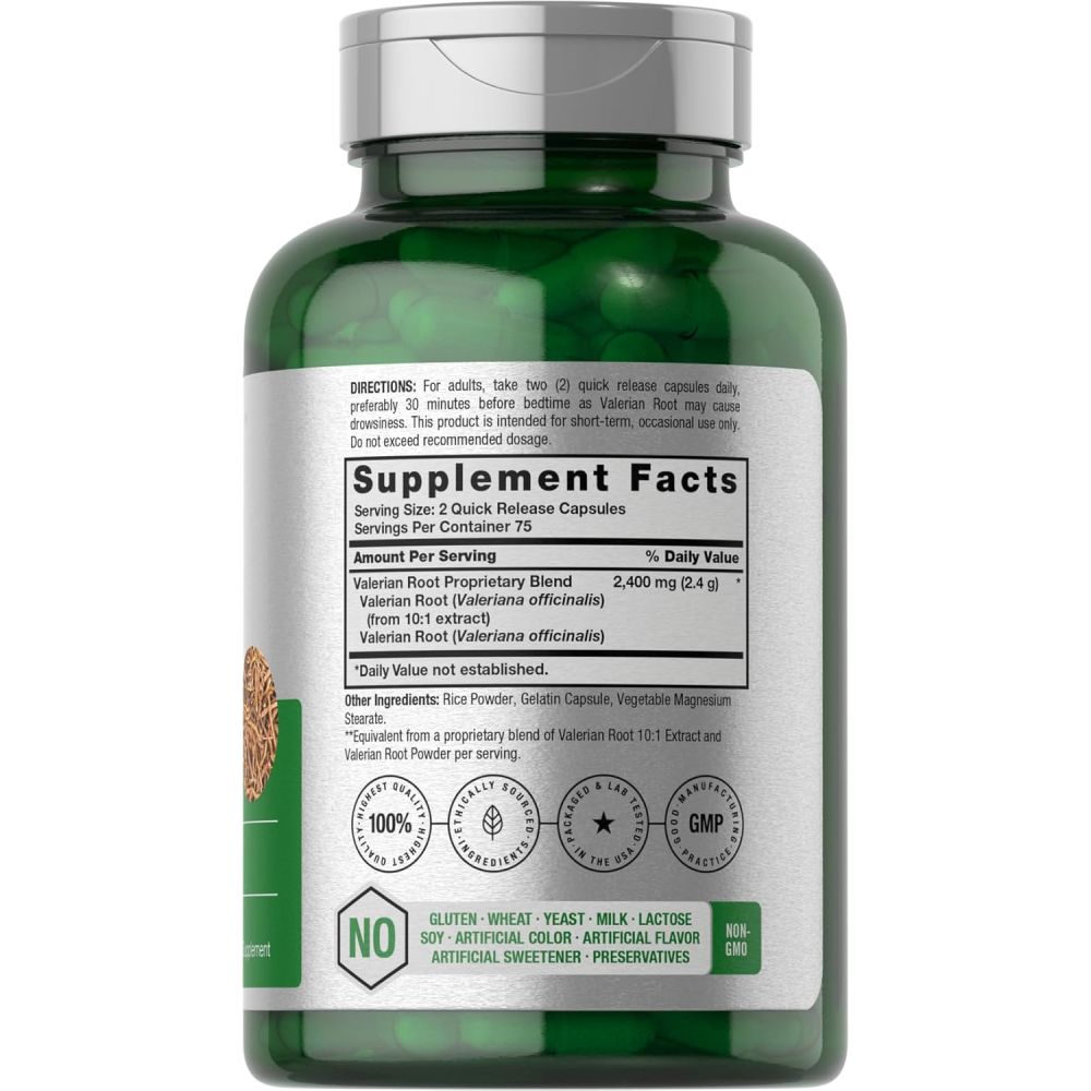 Horbaach Valerian Root 2400mg 150 Capsules