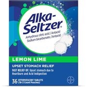 Alka Seltzer Lemon Lime Instant Relief Indigestion, Bloating, & Acidity Relief 36 eff Tabs blue