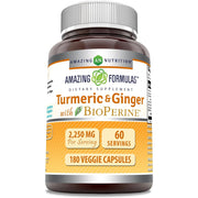 Amazing Formulas Turmeric Curcumin With Bioperine 2250 mg 180 Veg Caps