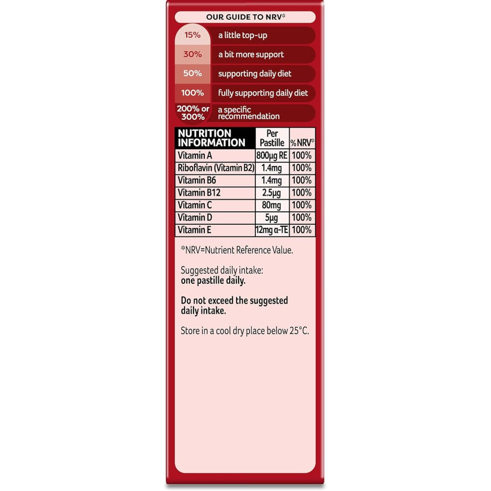 Bassetts Vitamins Adult Multivitamins 30 Pastilles Raspberry & Pomegranate Flavour
