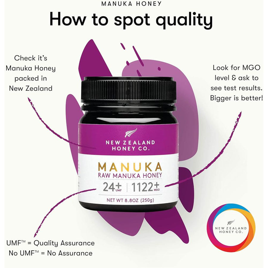New Zealand Honey Co. Manuka Honey UMF 24+ MGO 1122+ from New Zealand, 250 g