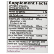 Natures Way Resveratrol 60 Veg Caps