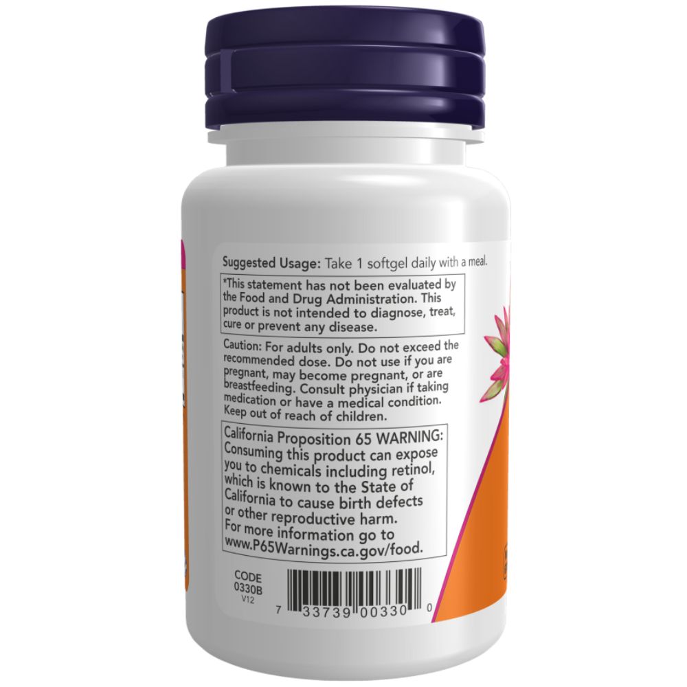 Nowfoods Vitamin A 10.000 IU 3000mcg 100 Softgels