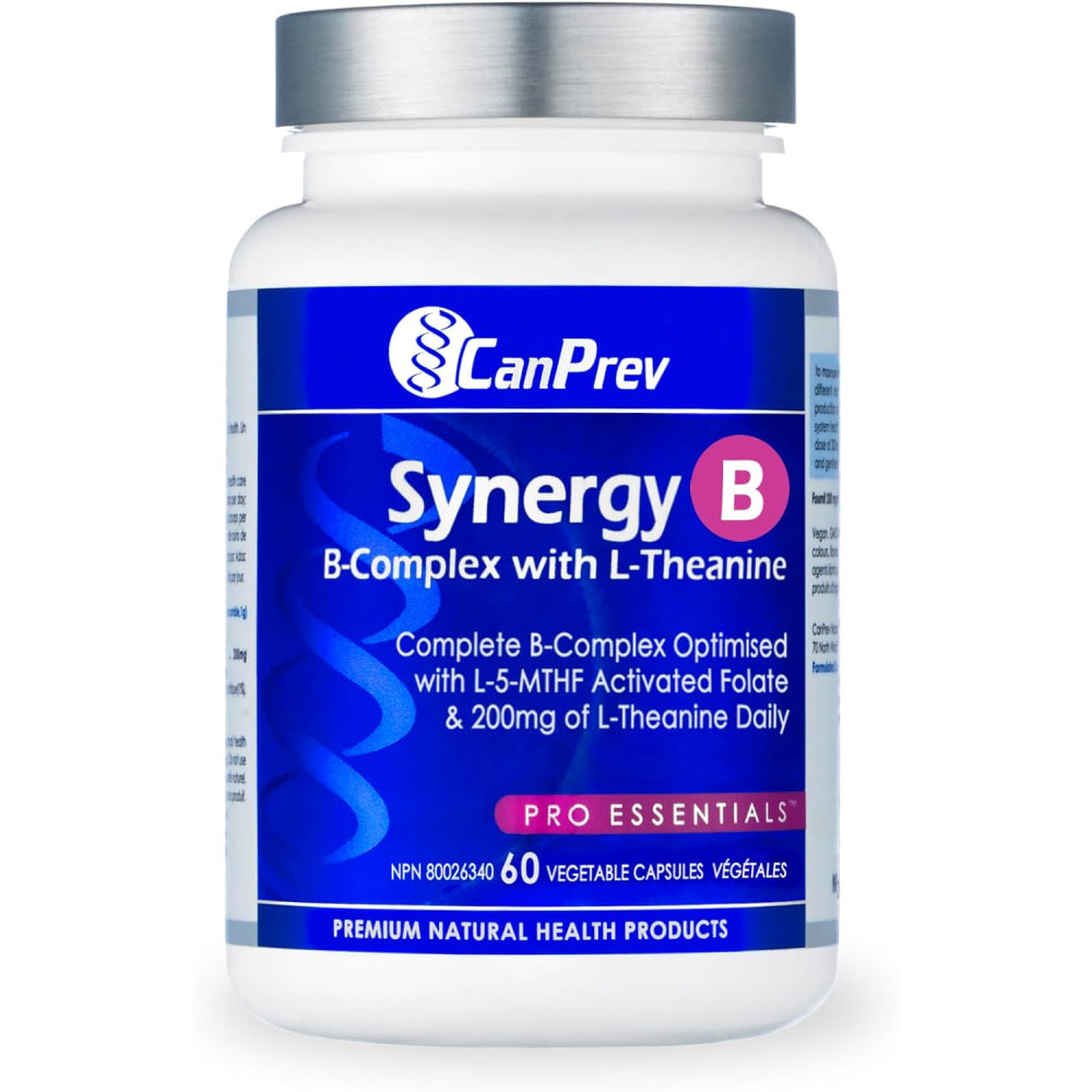 CanPrev Synergy B-Complex With L Theanine 200 mg 60 Veg Caps