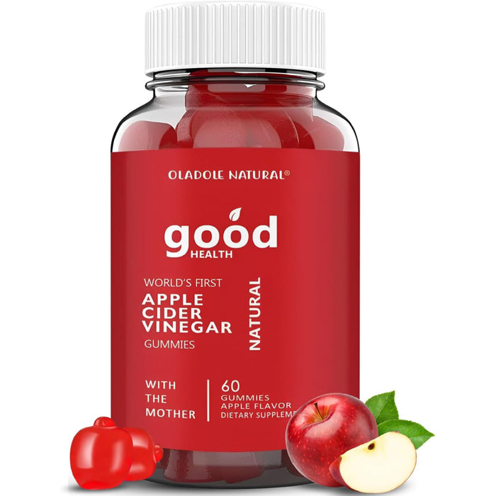 Oladole Natural Apple Cider Vinegar 60 Gummies Apple flavour