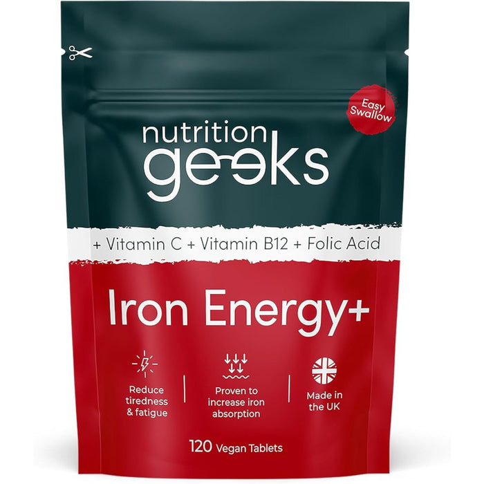 Nutrition Geeks Iron Energy 120 Veg Tablets