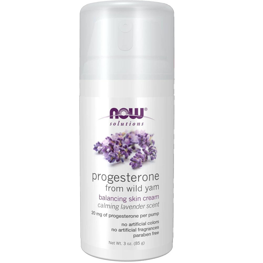 Now Solutions Progesterone from wild yam balancing skin cream with lavender scent 85g