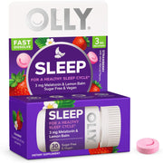 Olly Sleep 3mg + Lemon Balm 16mg 30 tabs fast dissolve strawberry flavor