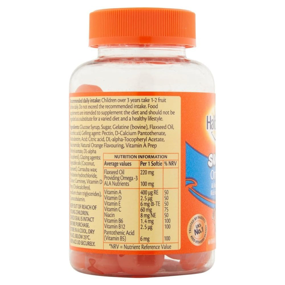 Haliborange Omega-3 and Multivitamins 3-12 years 60O orange Flavor Softies