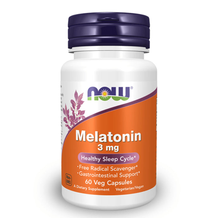 Nowfoods Melatonin 3mg Promotes healthy & Restful sleep 60 Capsules