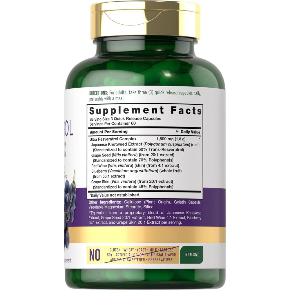Carlyle Resveratrol Complex 1800mg 180 Caps