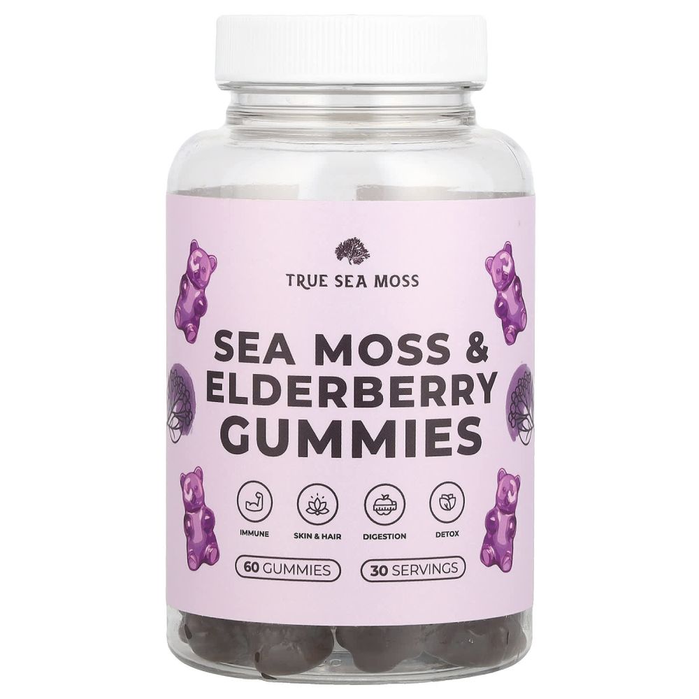 True Sea Moss Sea Moss & Elderberry Gummies 60 Gummies