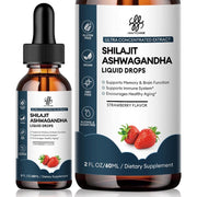 Imatchme Shilajit Ashwagandha 1400mg Liquid Drops Strawberry Flavour 60ml