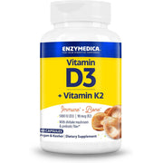 Enzymedica Vitamin D3 + K2 5000 IU D3 + 90 mcg K2 60 Caps