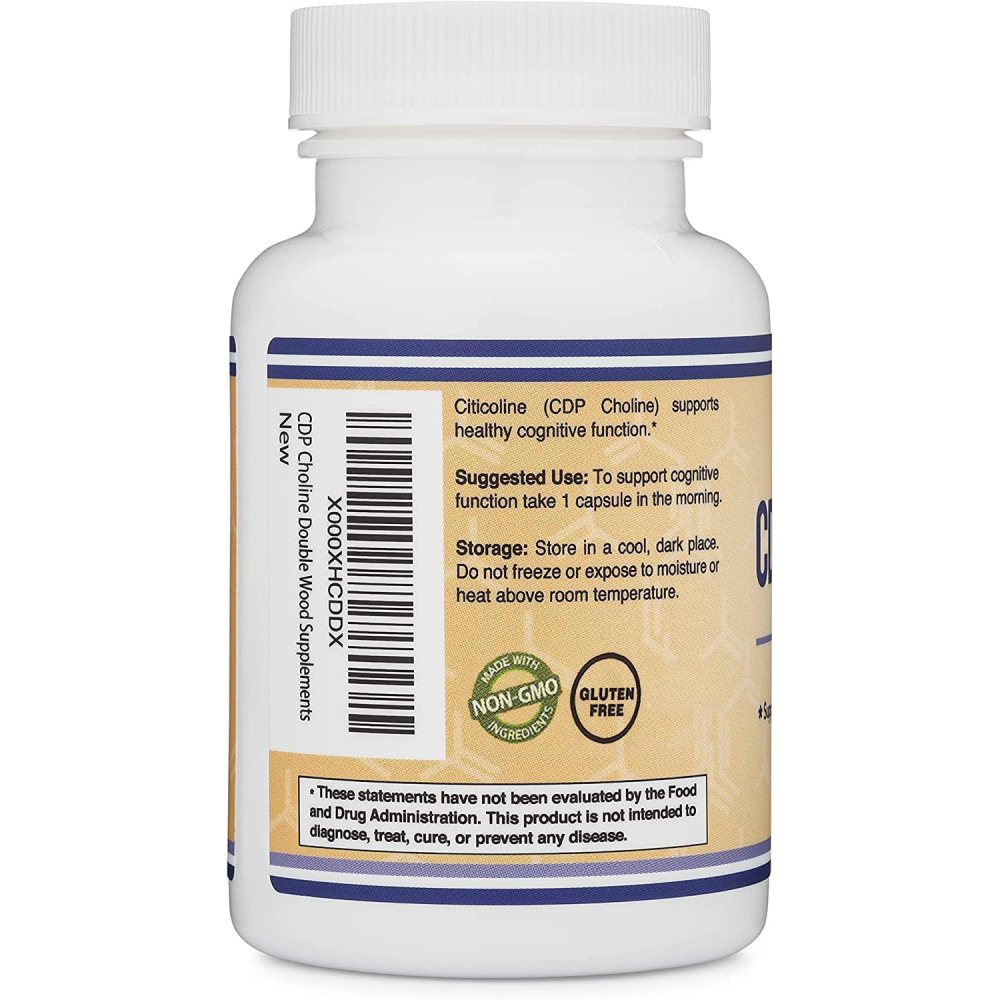Double Wood CDP Choline 300 mg Support Healthy Choline Levels 60 Caps