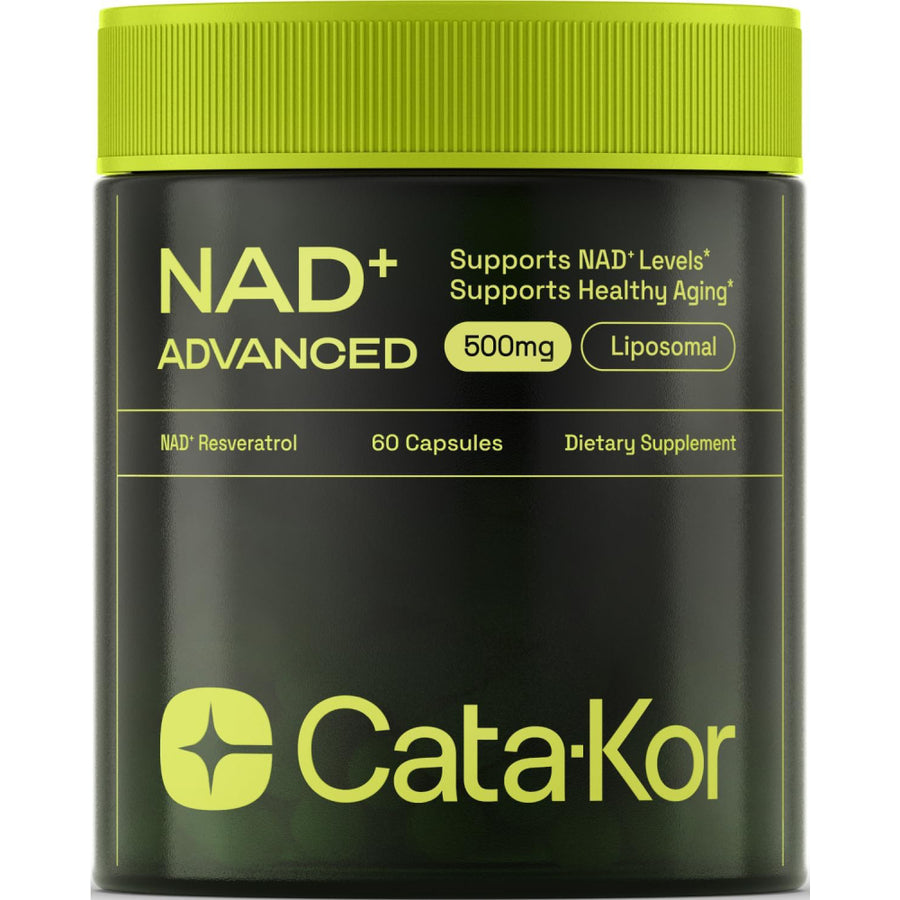 Cata Kor Nad+ Advanced 500mg Enhances Natural Energy levels & Supports Anti-aging from within 60 Caps
