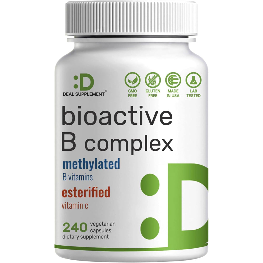 Deal Supplement Bioactive B Complex Supports increased energy levels & Nervous system health 240 Veg Caps