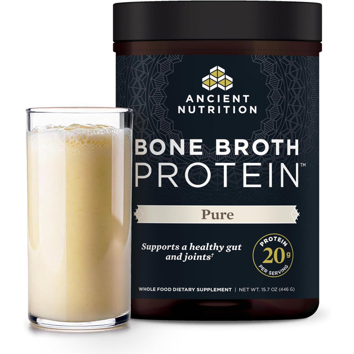 Ancient Nutrition Bone Broth Protein Pure Supports A Healthy Gut , Promotes Joint & Bone Strength 446g
