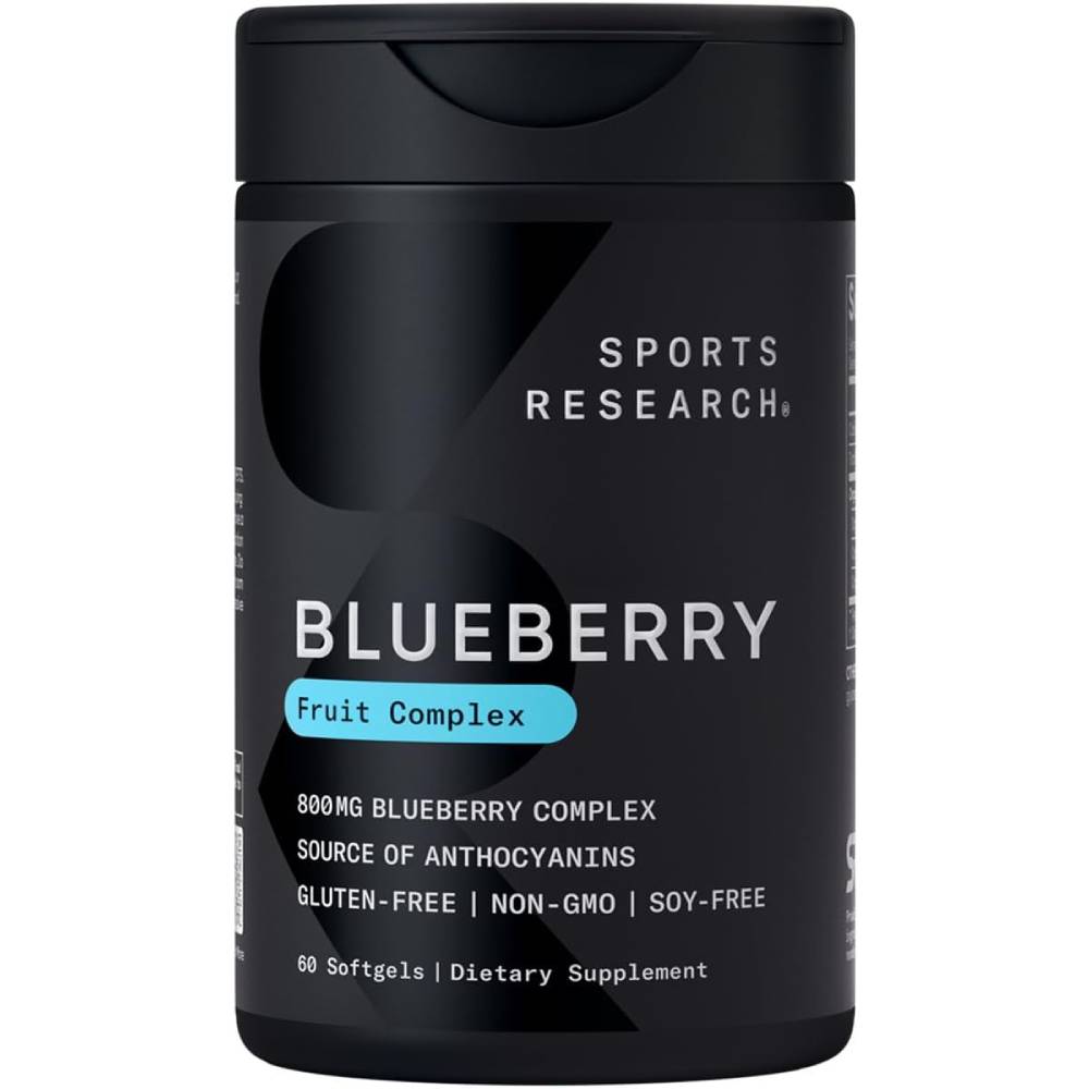 Sports Research sr Blueberry Concentrate, 800 mg, Nervous System & Brain Health, 60 Liquid Softgels