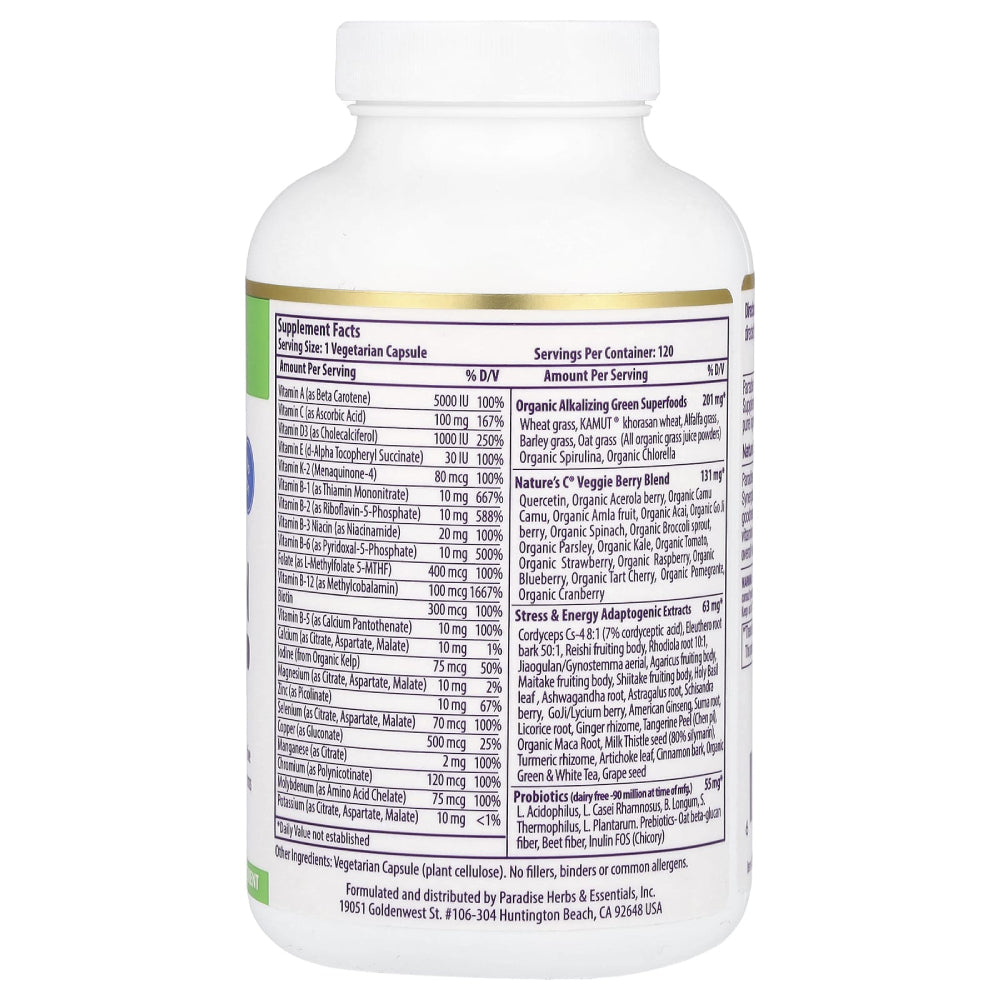 Paradise Earth Blend Multivitamin 120 Veg Caps