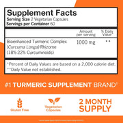 Qunol Extra Strength Turmeric & Curcumin Complex 1000mg 120 Veg Caps