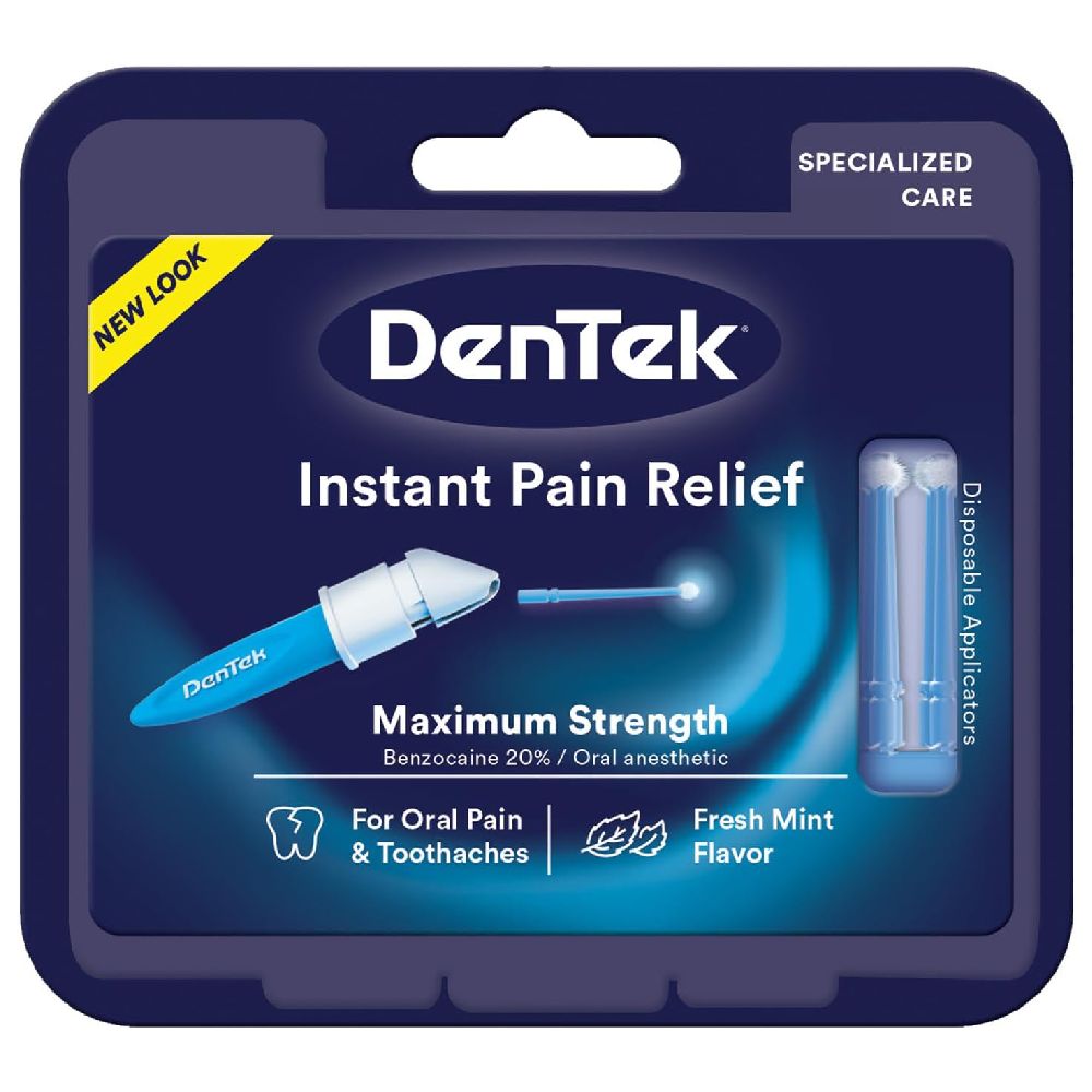 Dentek Inastant Pain Relief Benzocaine 20% for Oral Pain 50 applicators