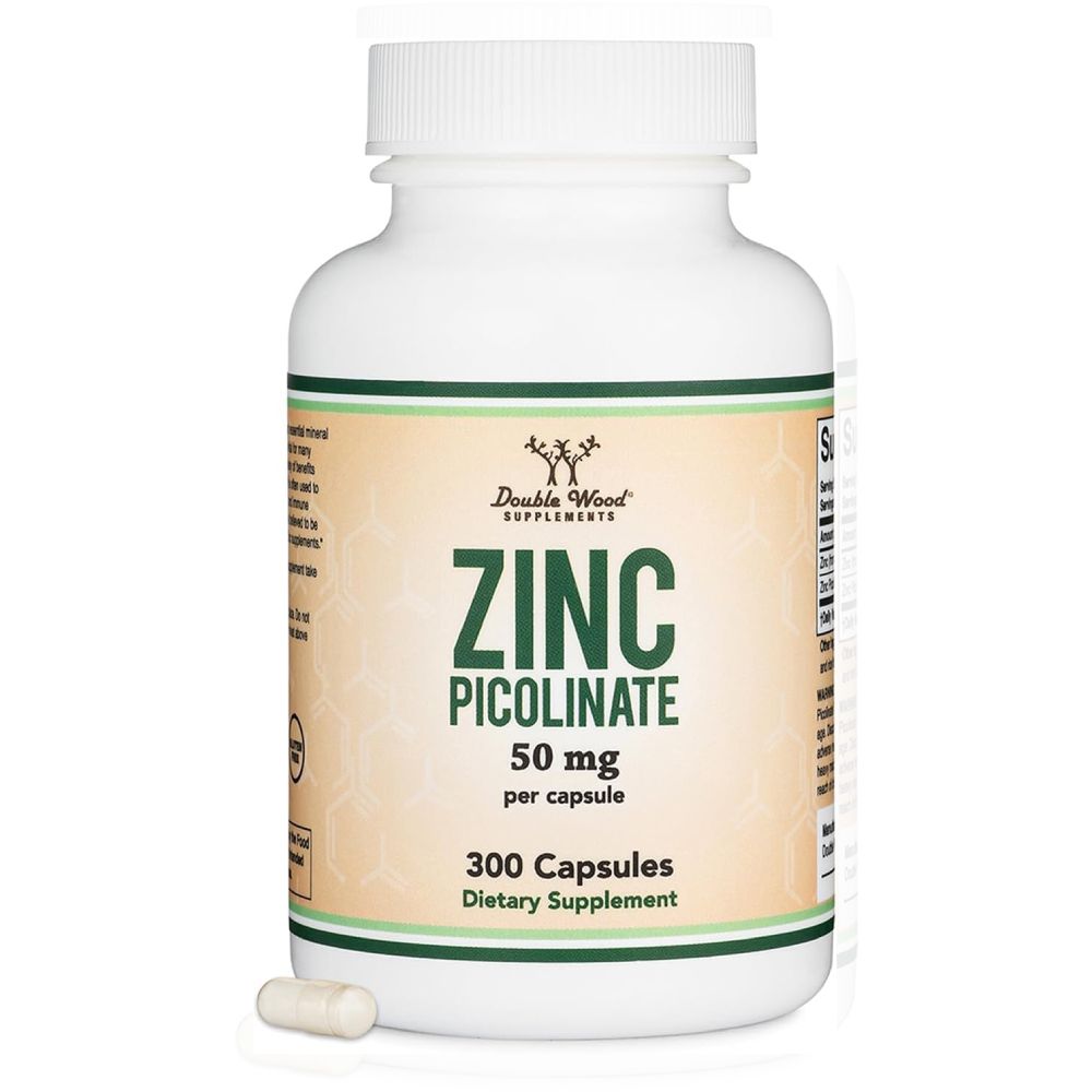 Double Wood zinc picolinate 50mg per capsule 300 capsules