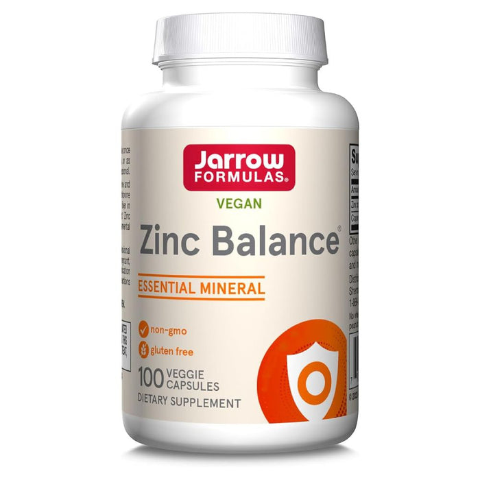 Jarrow Formulas Zinc Balance, Zinc 15mg and Copper 1mg, 100 Vegan Capsules, Gluten Free, Vegetarian, Soy Free, GMO Free, Minerals Supplement