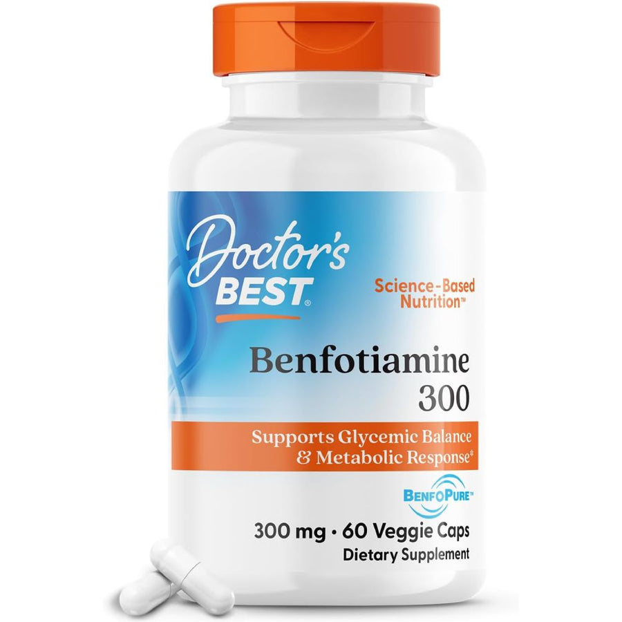 Doctors Best Benfotiamine 300mg with BenfoPure 60 Veg Caps