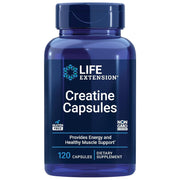 Life Extension Creatine Capsules Creatine Monohydrate Promotes Strength, Lean Muscle, Healthy Endurance Non-GMO, Gluten-Free 120 Capsules