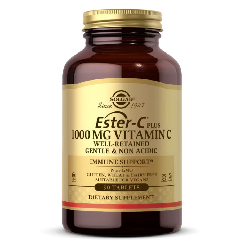 Solgar Ester C 1000mg Vitamin C Cirus Bioflavonoids Complex, Acerola, Rose Hips & Rutin 90 tablets