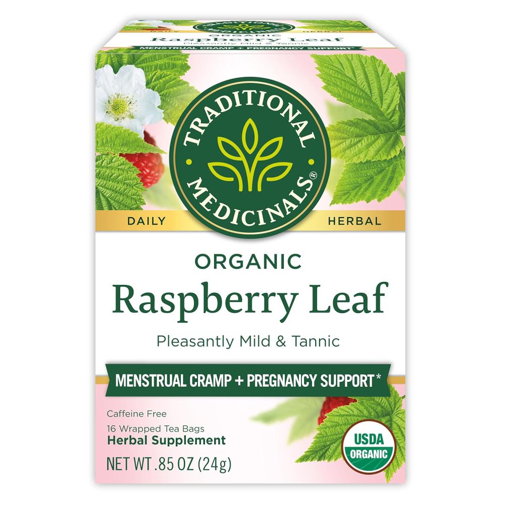 Traditional Medicinals organic Pregnancy Tea menstrual cramp + pregnancy support (Raspberry Leaf) 16 bags , 24g