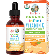 MaryRuth Organics Infant & Baby Vitamin C Supplement | USDA Organic Vitamin C Liquid Drops for Infants | Ages 6-12 Months | Immune Support | Overall Health | Vegan | Non-GMO | Gluten Free | 60 ml