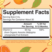 MaryRuth Organics Infant & Baby Vitamin C Supplement | USDA Organic Vitamin C Liquid Drops for Infants | Ages 6-12 Months | Immune Support | Overall Health | Vegan | Non-GMO | Gluten Free | 60 ml