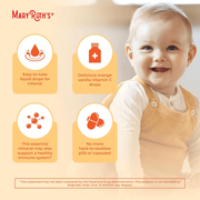 MaryRuth Organics Infant & Baby Vitamin C Supplement | USDA Organic Vitamin C Liquid Drops for Infants | Ages 6-12 Months | Immune Support | Overall Health | Vegan | Non-GMO | Gluten Free | 60 ml